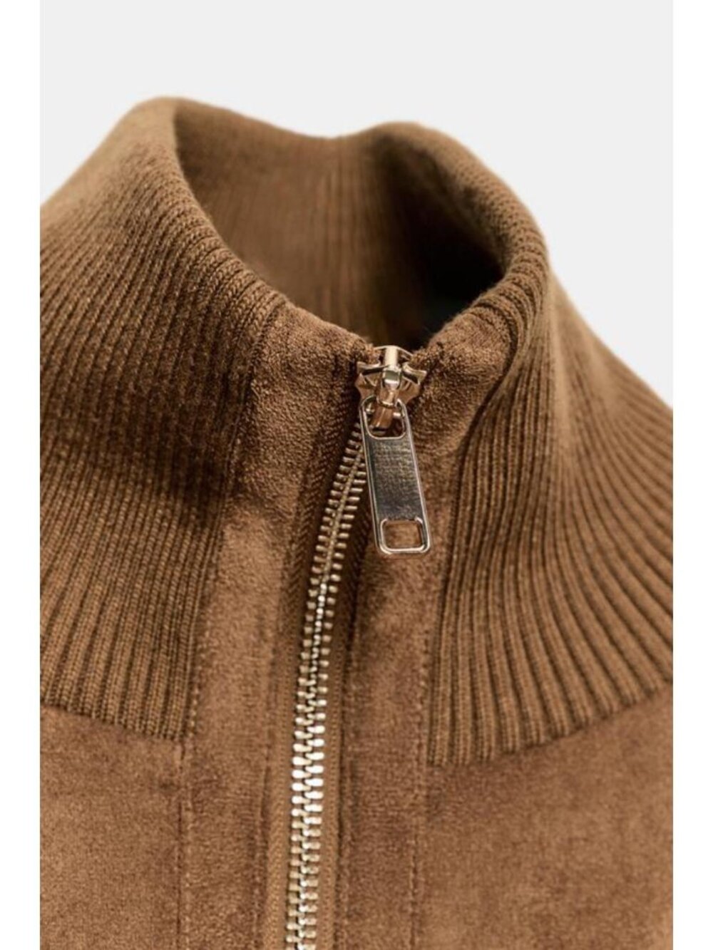 ZARA FAUX SUEDE BOMBER JACKET 3046/256/704 - Picture 5 of 5